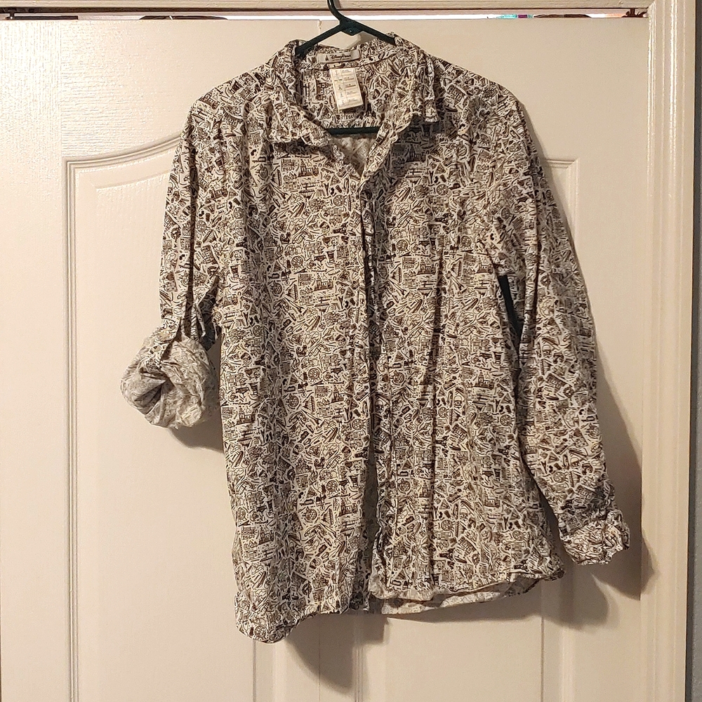 Disney Parks Long Sleeve Buttone Down